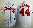 Wholesale Cheap Mitchell And Ness 1963 Braves #44 Hank Aaron White Stitched MLB Jersey