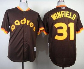 Wholesale Cheap Padres #31 Dave Winfield Coffee 1984 Turn Back The Clock Stitched MLB Jersey