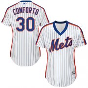 Wholesale Cheap Mets #30 Michael Conforto White(Blue Strip) Alternate Women's Stitched MLB Jersey