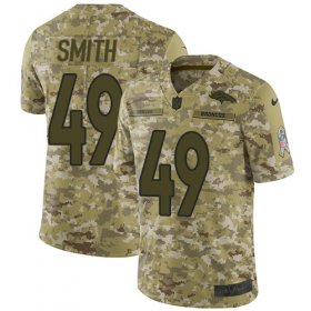 Wholesale Cheap Nike Broncos #49 Dennis Smith Camo Men\'s Stitched NFL Limited 2018 Salute To Service Jersey
