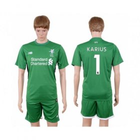 Wholesale Cheap Liverpool #1 Karius Green Goalkeeper Soccer Club Jersey