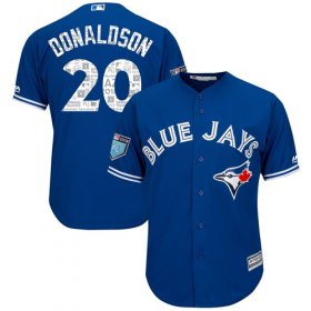 Wholesale Cheap Blue Jays #20 Josh Donaldson Blue 2018 Spring Training Cool Base Stitched MLB Jersey