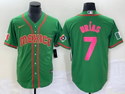 Wholesale Cheap Men's Mexico Baseball #7 Julio Urias 2023 Green World Classic Stitched Jersey3