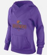 Wholesale Cheap Women's Cleveland Browns Big & Tall Critical Victory Pullover Hoodie Purple