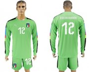 Wholesale Cheap Italy #12 Donna Rumma Green Long Sleeves Goalkeeper Soccer Country Jersey