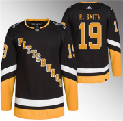 Wholesale Cheap Men's Pittsburgh Penguins #19 Reilly Smith Black Stitched Jersey