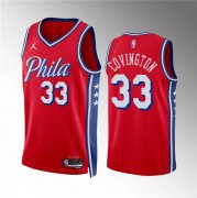 Men's Philadelphia 76ers #33 Robert Covington Red Statement Edition Stitched Jersey