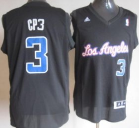 Wholesale Cheap Los Angeles Clippers #3 CP3 Black Fashion Jersey