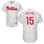 Wholesale Cheap Phillies #15 Dave Hollins White(Red Strip) Flexbase Authentic Collection Stitched MLB Jersey