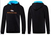 Wholesale Cheap Denver Broncos Authentic Logo Pullover Hoodie Black & Blue