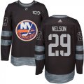 Wholesale Cheap Adidas Islanders #29 Brock Nelson Black 1917-2017 100th Anniversary Stitched NHL Jersey