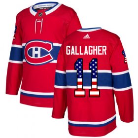 Wholesale Cheap Adidas Canadiens #11 Brendan Gallagher Red Home Authentic USA Flag Stitched Youth NHL Jersey