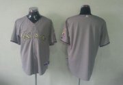 Wholesale Cheap marlins Blank Grey USMC Cool Base Stitched MLB Jersey