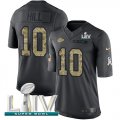 Wholesale Cheap Nike Chiefs #10 Tyreek Hill Black Super Bowl LIV 2020 Men's Stitched NFL Limited 2016 Salute to Service Jersey