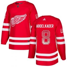 Wholesale Cheap Adidas Red Wings #8 Justin Abdelkader Red Home Authentic Drift Fashion Stitched NHL Jersey