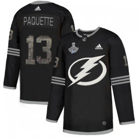 Cheap Adidas Lightning #13 Cedric Paquette Black Authentic Classic 2020 Stanley Cup Champions Stitched NHL Jersey