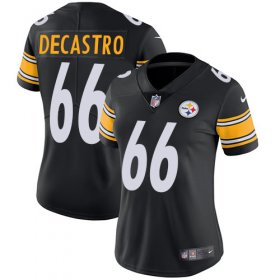 Wholesale Cheap Nike Steelers #66 David DeCastro Black Team Color Women\'s Stitched NFL Vapor Untouchable Limited Jersey