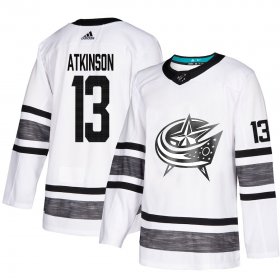 Wholesale Cheap Adidas Blue Jackets #13 Cam Atkinson White Authentic 2019 All-Star Stitched NHL Jersey
