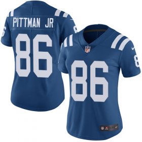 Wholesale Cheap Nike Colts #86 Michael Pittman Jr. Royal Blue Team Color Women\'s Stitched NFL Vapor Untouchable Limited Jersey