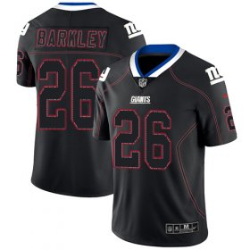 Wholesale Cheap Nike Giants #26 Saquon Barkley Lights Out Black Men\'s Stitched NFL Limited Rush Jersey