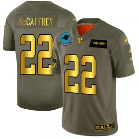 Wholesale Cheap Carolina Panthers #22 Christian McCaffrey NFL Men\'s Nike Olive Gold 2019 Salute to Service Limited Jersey