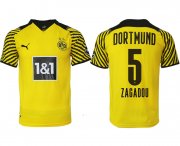 Wholesale Cheap Men 2021-2022 Club Borussia Dortmund home yellow aaa version 5 Soccer Jersey