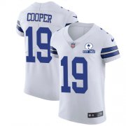 Wholesale Cheap Nike Cowboys #19 Amari Cooper White Men's Stitched With Established In 1960 Patch NFL New Elite Jersey