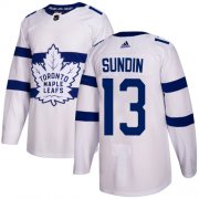 Wholesale Cheap Adidas Maple Leafs #13 Mats Sundin White Authentic 2018 Stadium Series Stitched NHL Jersey