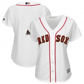 Wholesale Cheap Boston Red Sox Majestic Women\'s 2019 Gold Program Cool Base Team Jersey White