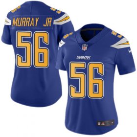 Wholesale Cheap Nike Chargers #56 Kenneth Murray Jr Electric Blue Women\'s Stitched NFL Limited Rush Jersey