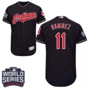 Wholesale Cheap Indians #11 Jose Ramirez Navy Blue Flexbase Authentic Collection 2016 World Series Bound Stitched MLB Jersey