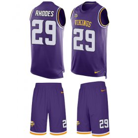 Wholesale Cheap Nike Vikings #29 Xavier Rhodes Purple Team Color Men\'s Stitched NFL Limited Tank Top Suit Jersey