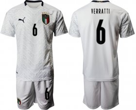Wholesale Cheap 2021 Men Italy away 6 white soccer jerseys