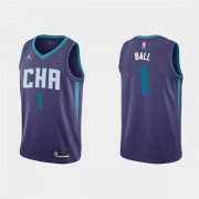 Wholesale Cheap Men's Charlotte Hornets #1 LaMelo Ball 2022-23 Purple Stitched Basketball Jersey
