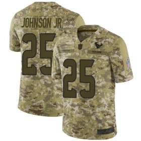 Wholesale Cheap Nike Texans #25 Duke Johnson Jr Camo Men\'s Stitched NFL Limited 2018 Salute To Service Jersey