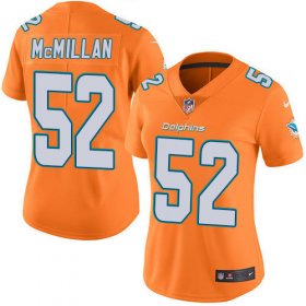 Wholesale Cheap Nike Dolphins #52 Raekwon McMillan Orange Women\'s Stitched NFL Limited Rush Jersey