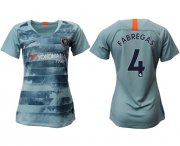 Wholesale Cheap Women's Chelsea #4 Fabregas Third Soccer Club Jersey