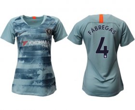 Wholesale Cheap Women\'s Chelsea #4 Fabregas Third Soccer Club Jersey