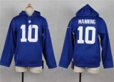 Wholesale Cheap Nike Giants #10 Eli Manning Royal Blue Youth Player NFL Hoodie