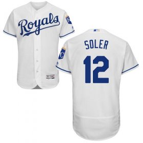 Wholesale Cheap Royals #12 Jorge Soler White Flexbase Authentic Collection Stitched MLB Jersey