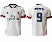 Wholesale Cheap Men 2020-2021 club Real Madrid home aaa version 9 white Soccer Jerseys2