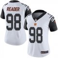 Wholesale Cheap Nike Bengals #98 D.J. Reader White Women's Stitched NFL Limited Rush Jersey