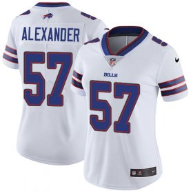 Wholesale Cheap Nike Bills #57 Lorenzo Alexander White Women\'s Stitched NFL Vapor Untouchable Limited Jersey