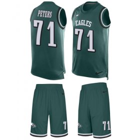 Wholesale Cheap Nike Eagles #71 Jason Peters Midnight Green Team Color Men\'s Stitched NFL Limited Tank Top Suit Jersey