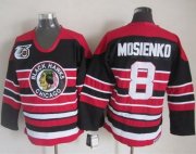 Wholesale Cheap Blackhawks #8 Bill Mosienko Red/Black 75TH CCM Stitched NHL Jersey