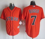 Wholesale Cheap Astros #7 Craig Biggio Orange New Cool Base Stitched MLB Jersey