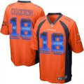 Wholesale Cheap Nike Broncos #18 Peyton Manning Orange Team Color Men's Stitched NFL Limited Strobe Jersey