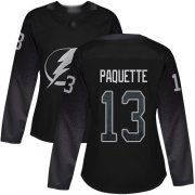 Cheap Adidas Lightning #13 Cedric Paquette Black Alternate Authentic Women's Stitched NHL Jersey