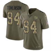 Wholesale Cheap Nike Giants #94 Dalvin Tomlinson Olive/Camo Men's Stitched NFL Limited 2017 Salute To Service Jersey