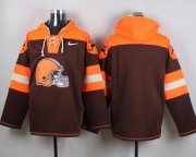 Wholesale Cheap Nike Browns Blank Brown Player Pullover NFL Hoodie